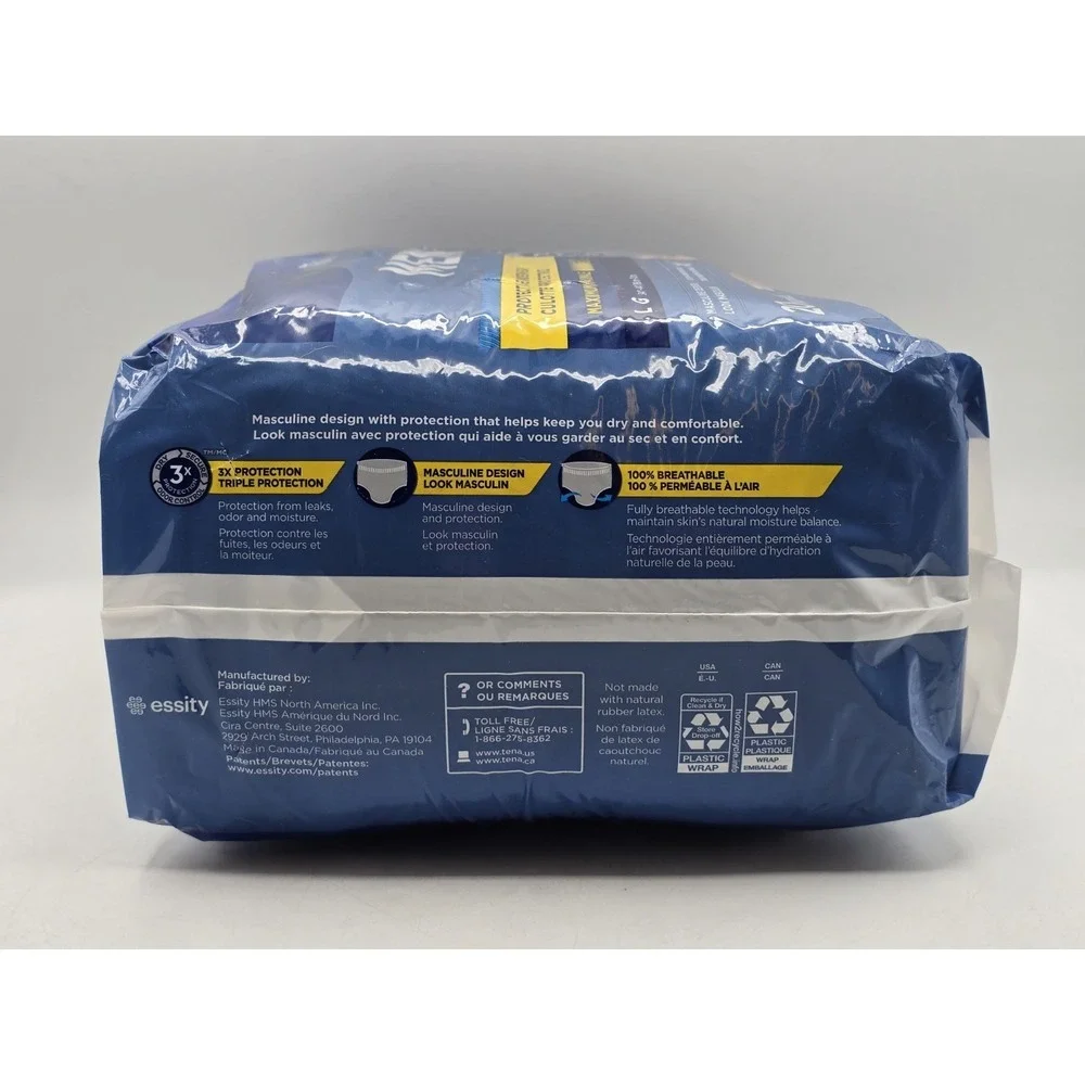 Tena Protective Incontinence Underwear for Men - Max Absorbency Size L - 20 Pack